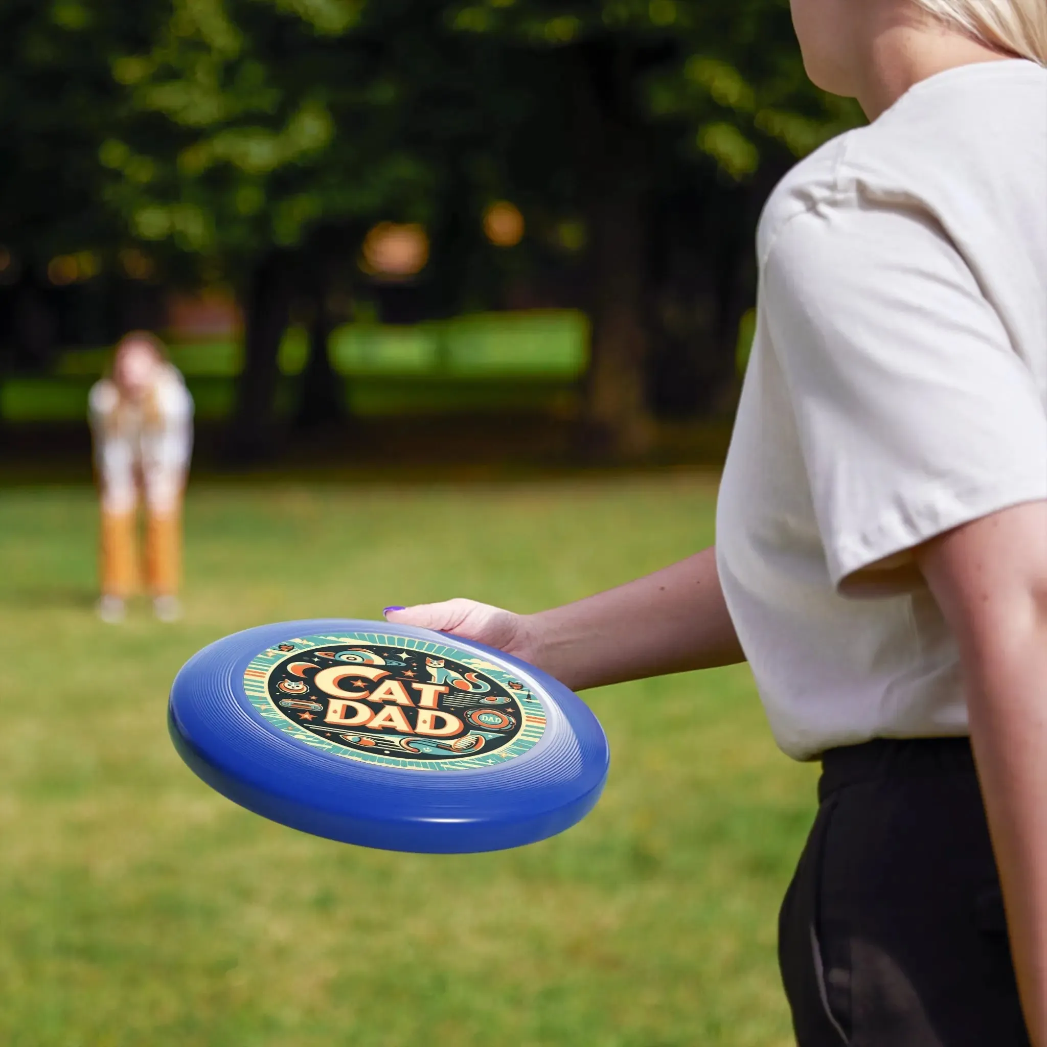Retro Cat Dad Wham-O Frisbee - Dad Gift Idea