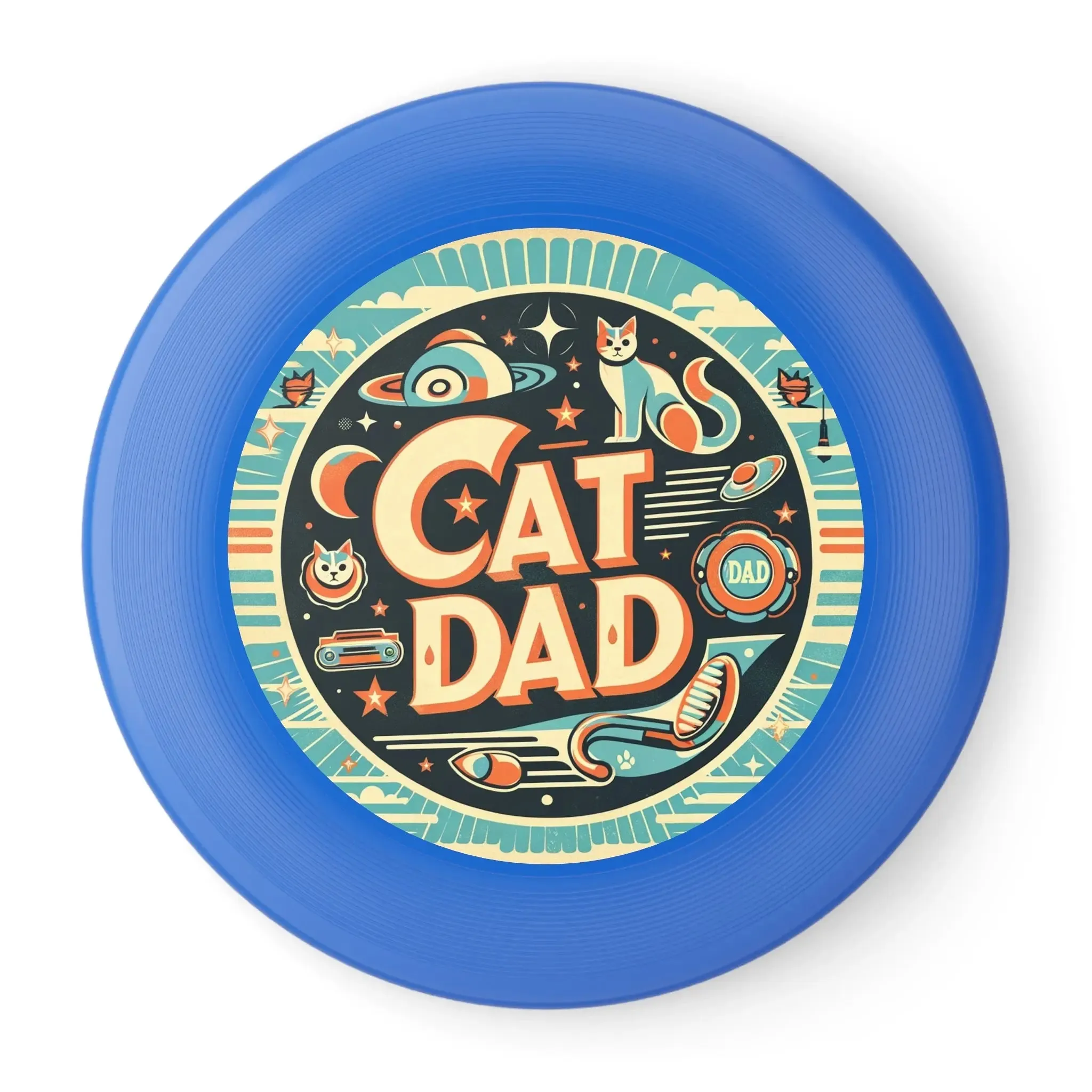 Retro Cat Dad Wham-O Frisbee - Dad Gift Idea