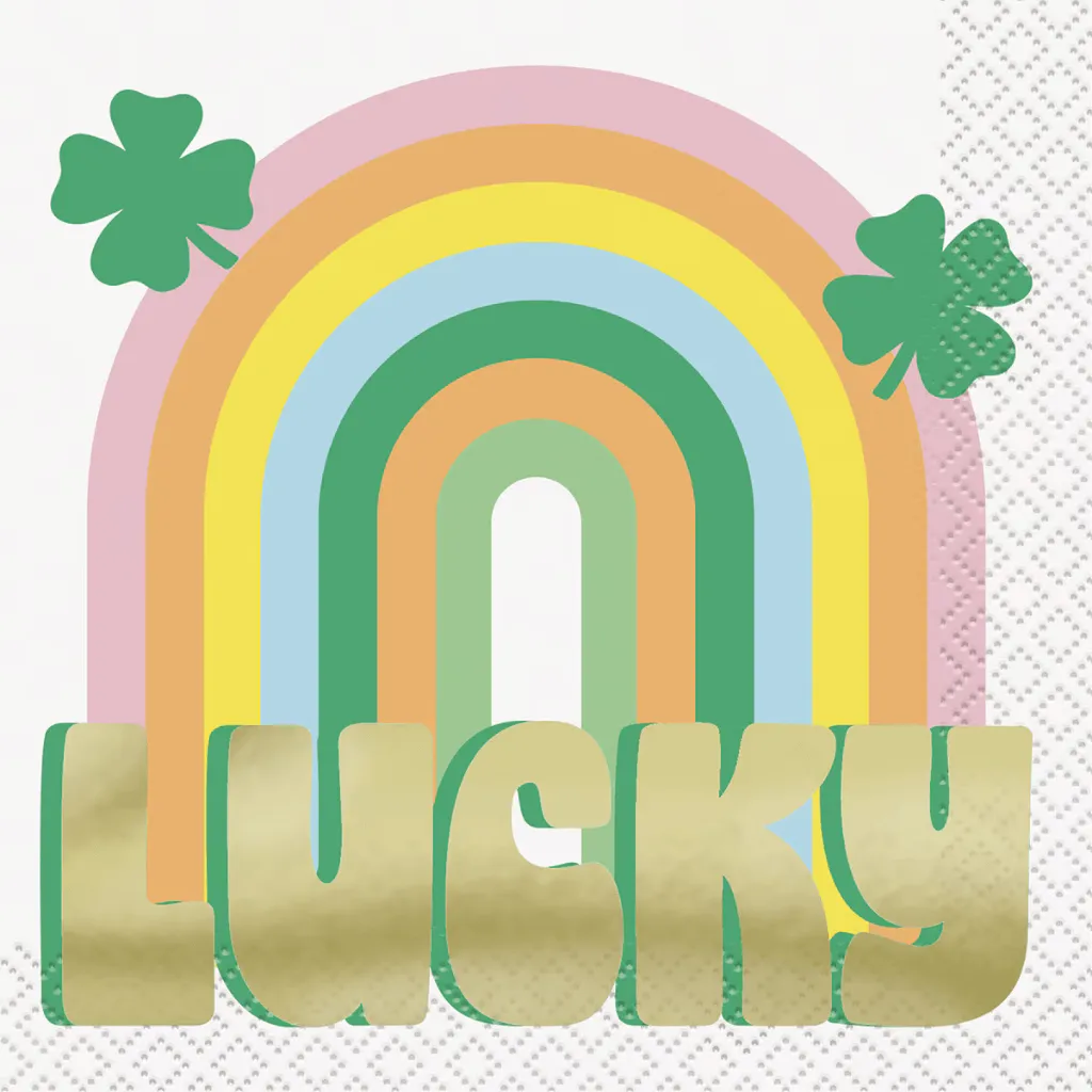 St. Patrick's Day Lucky Beverage Napkins