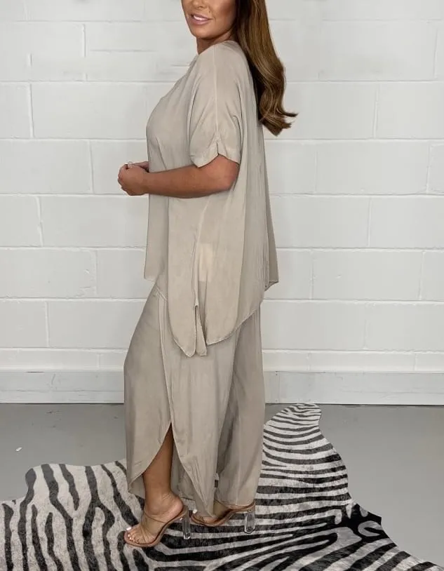 Summer Limited Time 49% OffFloaty 2 Piece Sleeved Trouser Set