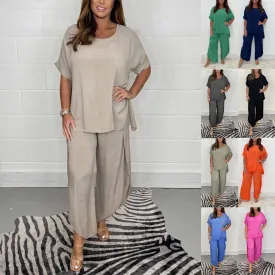 Summer Limited Time 49% OffFloaty 2 Piece Sleeved Trouser Set