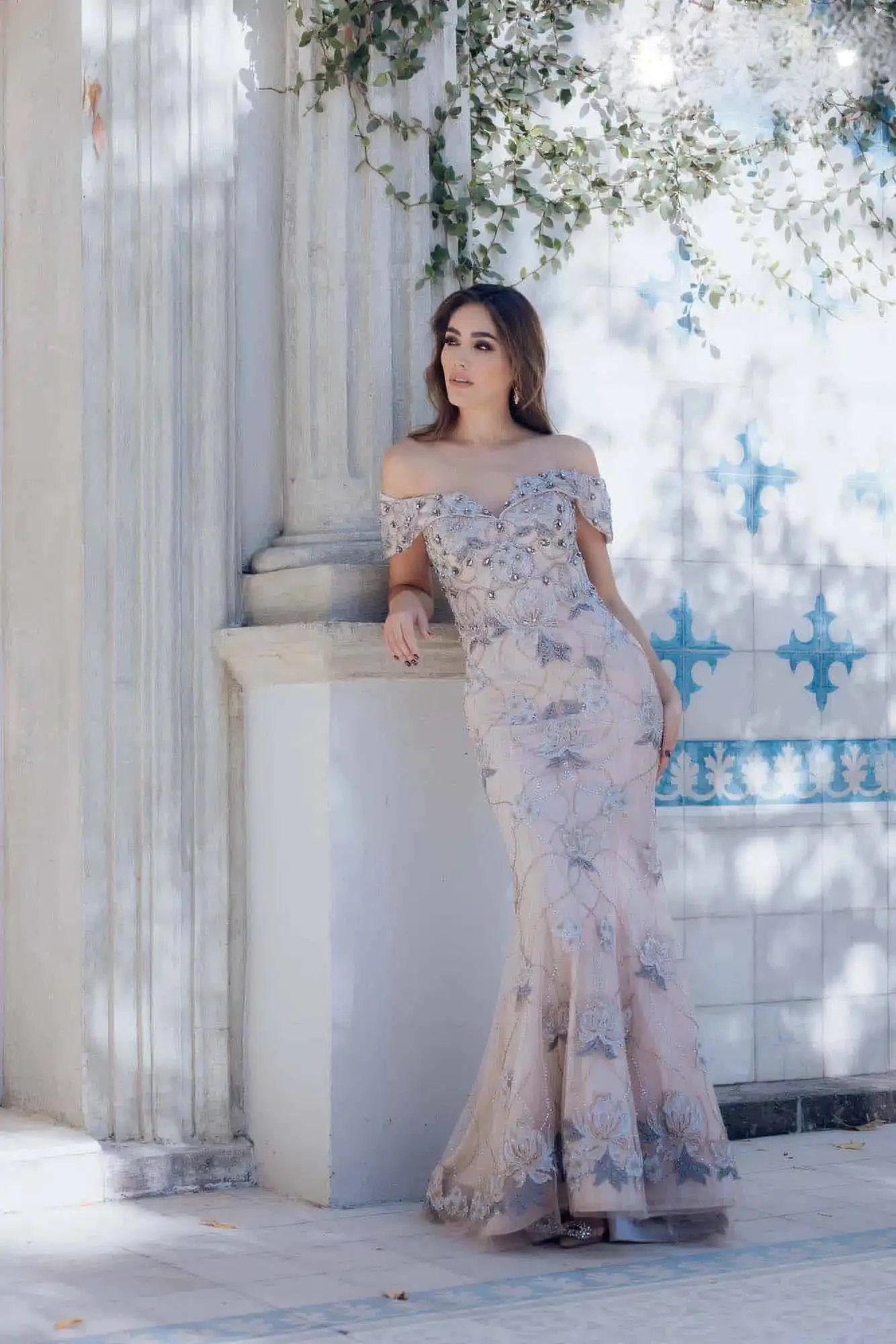 TERANI - 231GL0416 - Off-Shoulder Pageant Gown