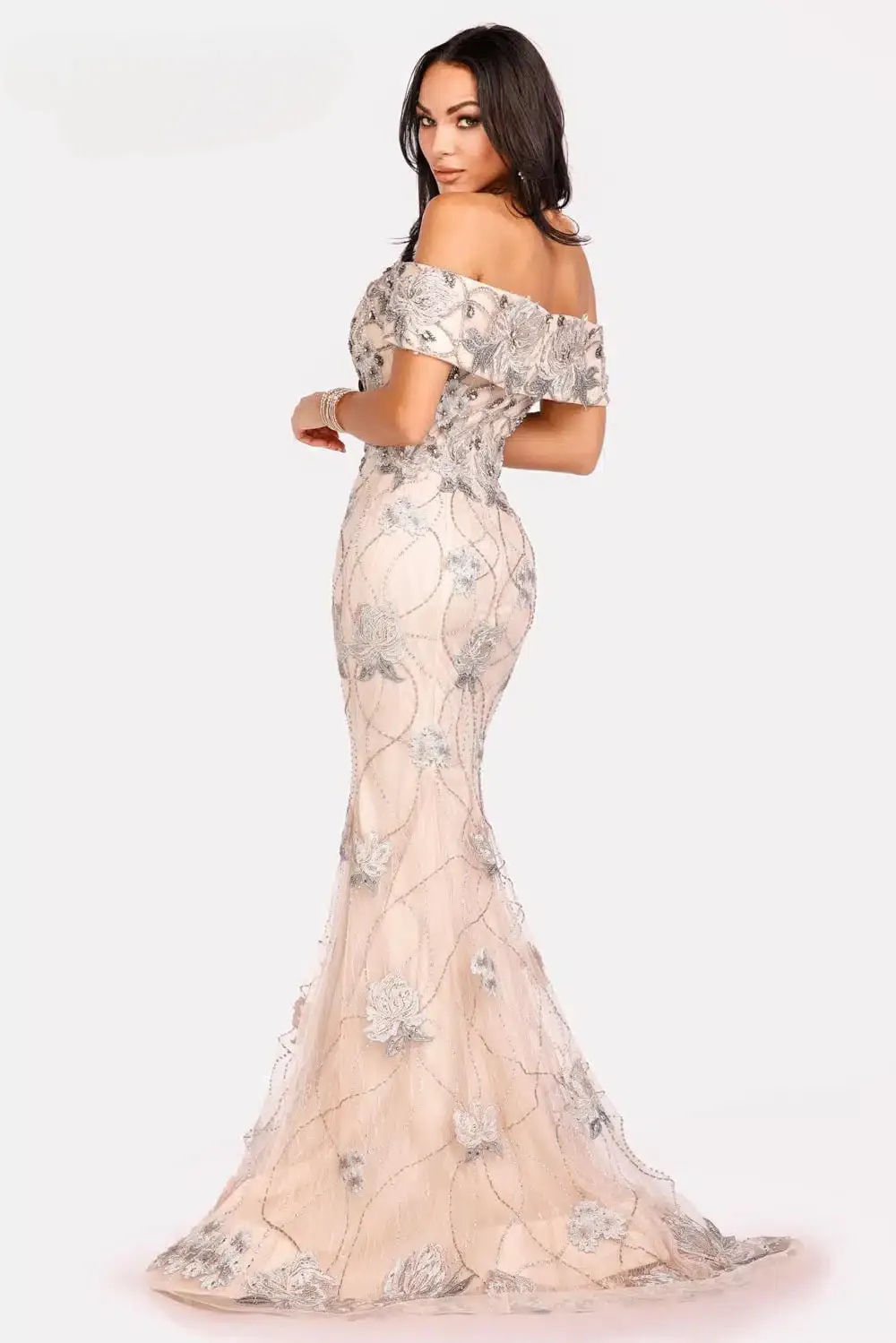 TERANI - 231GL0416 - Off-Shoulder Pageant Gown