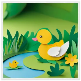 The beauty of paper animal art: Mother Duck and Duckling