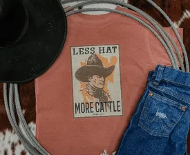 The Whole Herd Less Hat More Cattle Western Kids Graphic Tee K1369