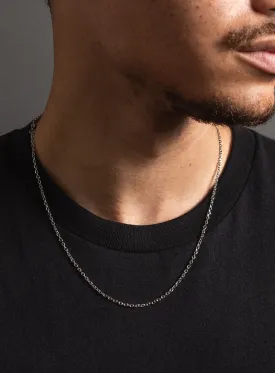 Waterproof 2mm Cable Stainless Steel Chain Necklace
