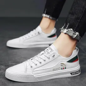 White Gucci Sneakers with Green and Red for Casual Versatile Style