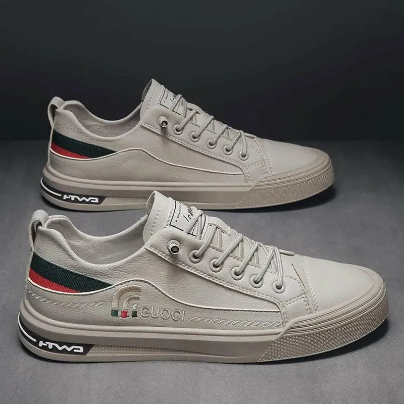 White Gucci Sneakers with Green and Red for Casual Versatile Style
