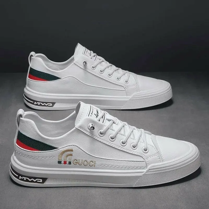 White Gucci Sneakers with Green and Red for Casual Versatile Style