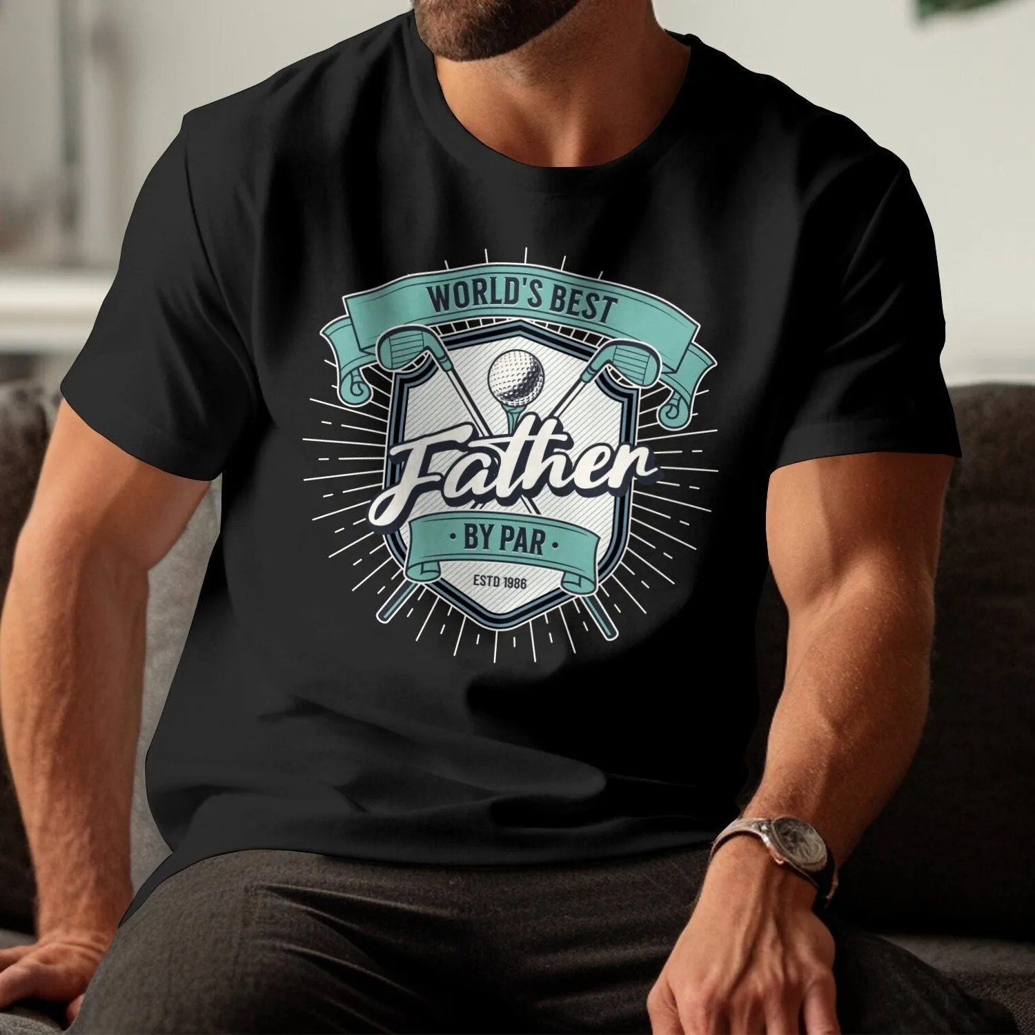 World's Best Father By Par T-Shirt, Golf Dad Shirt, Father's Day Gift, Golf Lover T-Shirt, Dad Gift, Personalized Date Sweatshirt