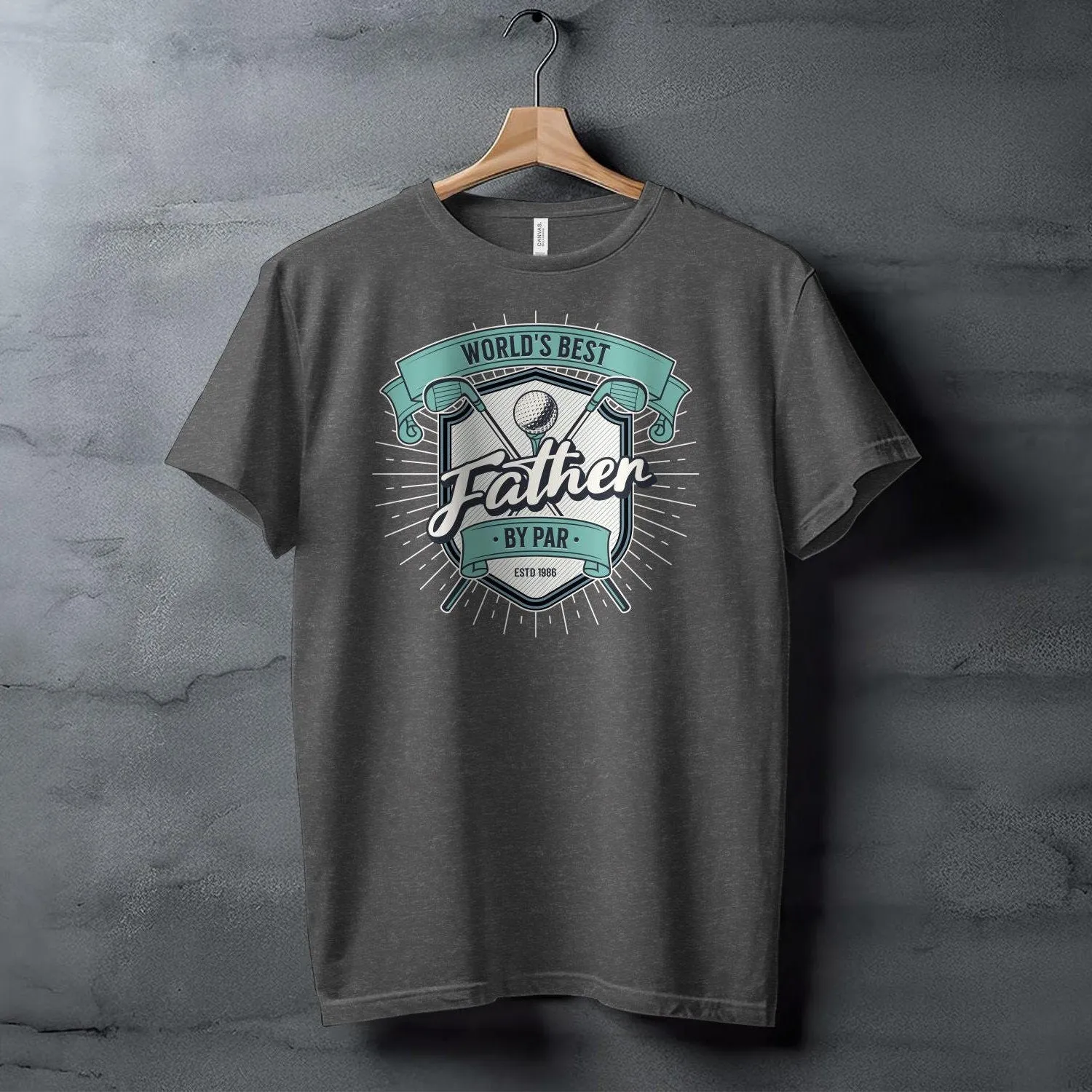 World's Best Father By Par T-Shirt, Golf Dad Shirt, Father's Day Gift, Golf Lover T-Shirt, Dad Gift, Personalized Date Sweatshirt