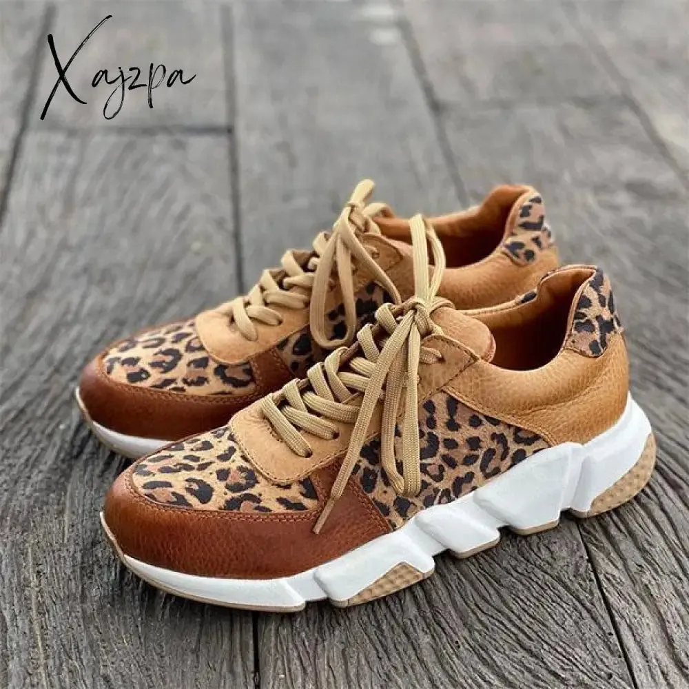 Xajzpa - Women's Casual Leopard Sneakers Casual Running Sneakers
